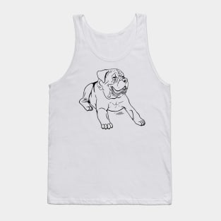 Drooly Mastiff (outline) Tank Top